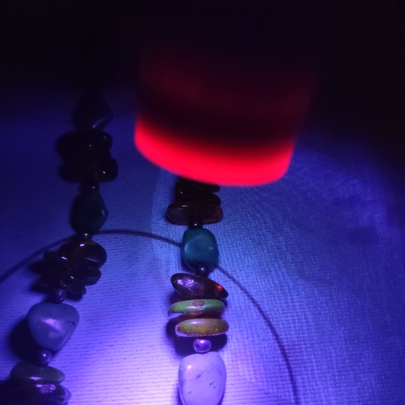 Enormous Turquoise and Amber Pendant Necklace - Statement Piece - Very Heavy - Picture 2 of 16